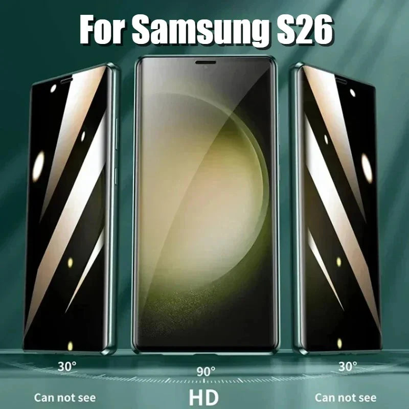 Galaxy S26 Ultra Anti-Spy Magnetic Double Glass Phone Case