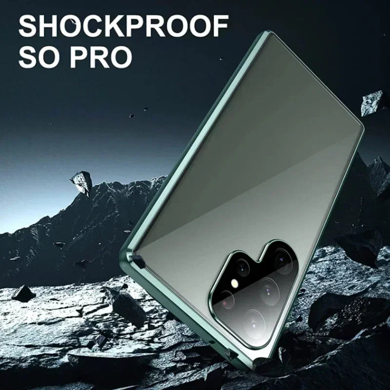 Galaxy S26 Ultra Anti-Spy Magnetic Double Glass Phone Case