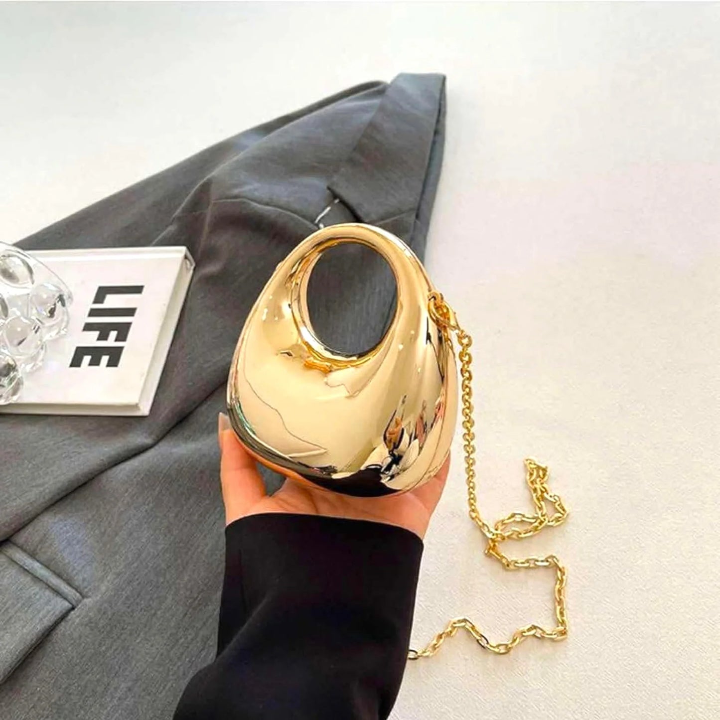 Luxe Halo Gold Sling Bag