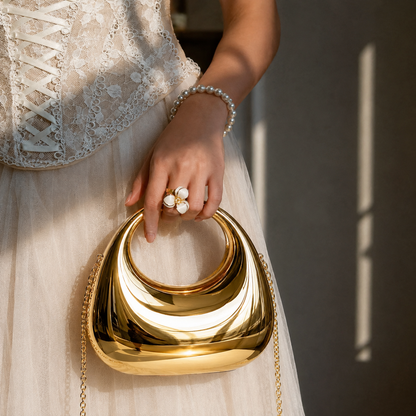 Luxe Halo Gold Sling Bag